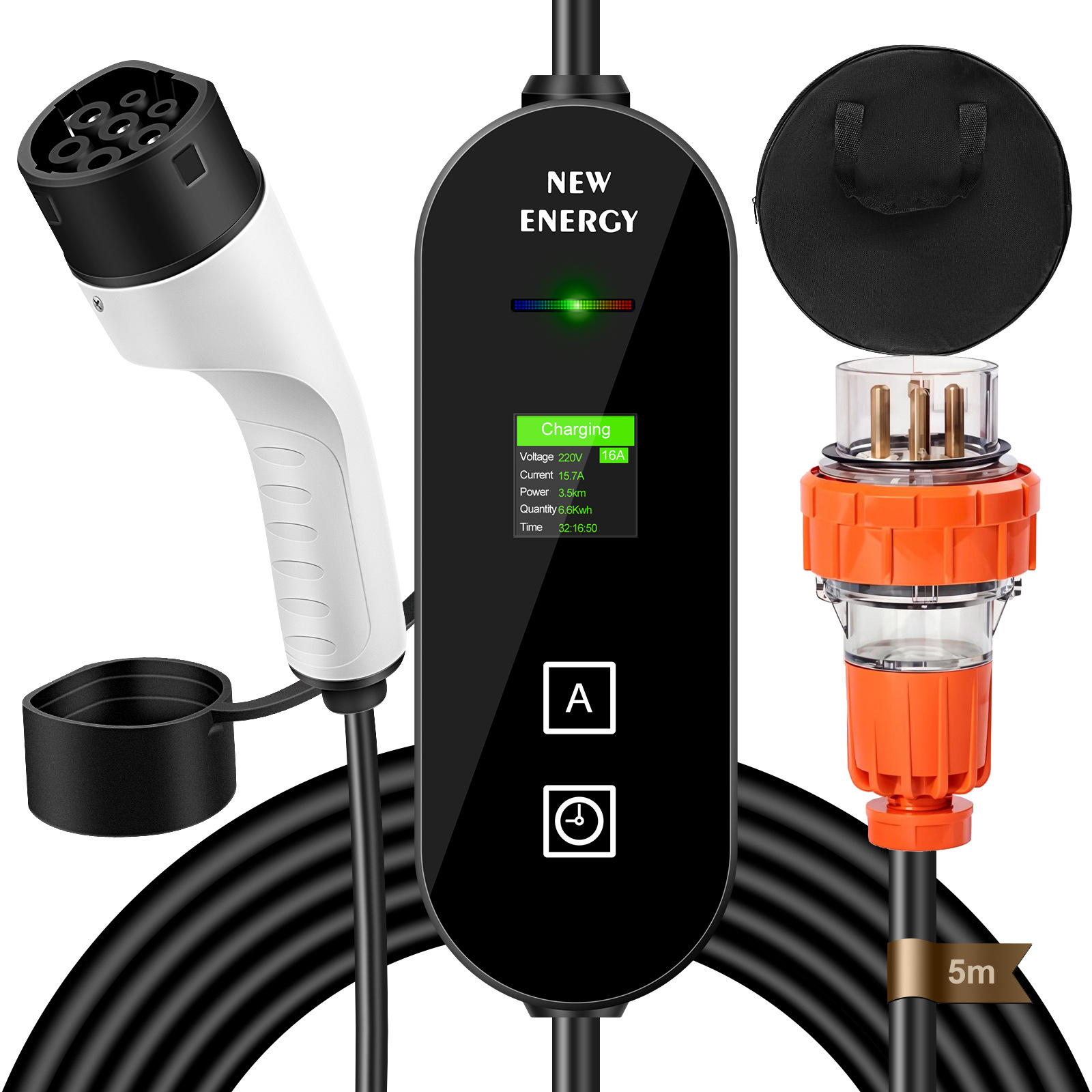 Portable Ev Charger 32A Type 2 Cee Plug - EU/VK Stekker CEE 32A/16A Draagbare EV