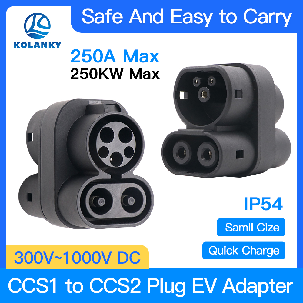 Ccs2 To Ccs1 Fast Charge Adapter 250Kw - CCS1 naar CCS2 EV-opladeradapter 250A EV