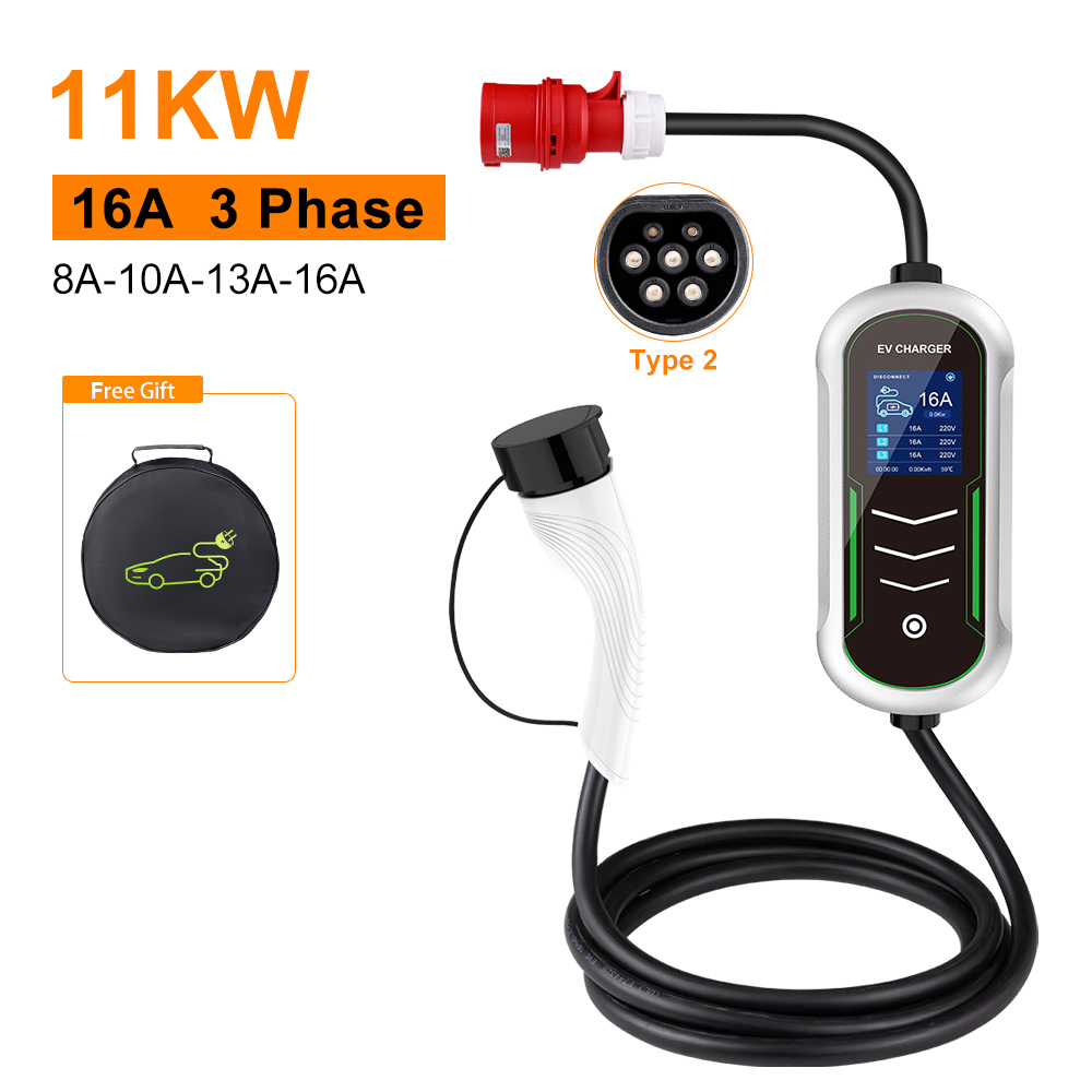 IPENGEN 11KW EV Draagbare Opla - Portable Ev Charger 32A Type 2 Cee Plug recensie en prijs