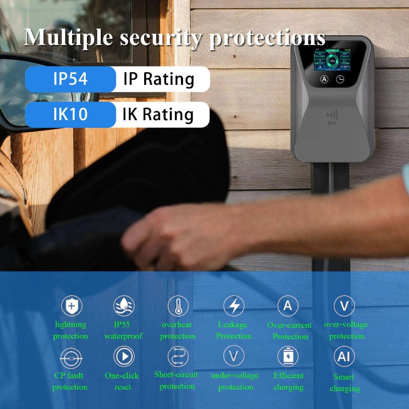EV-lader Smart Wallbox 7kW 11k - 22Kw Wallbox Type 2 Ocpp Rfid recensie en prijs